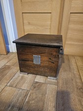 Antique Art Deco Wooden Purdonium or Coal Box Storage Box