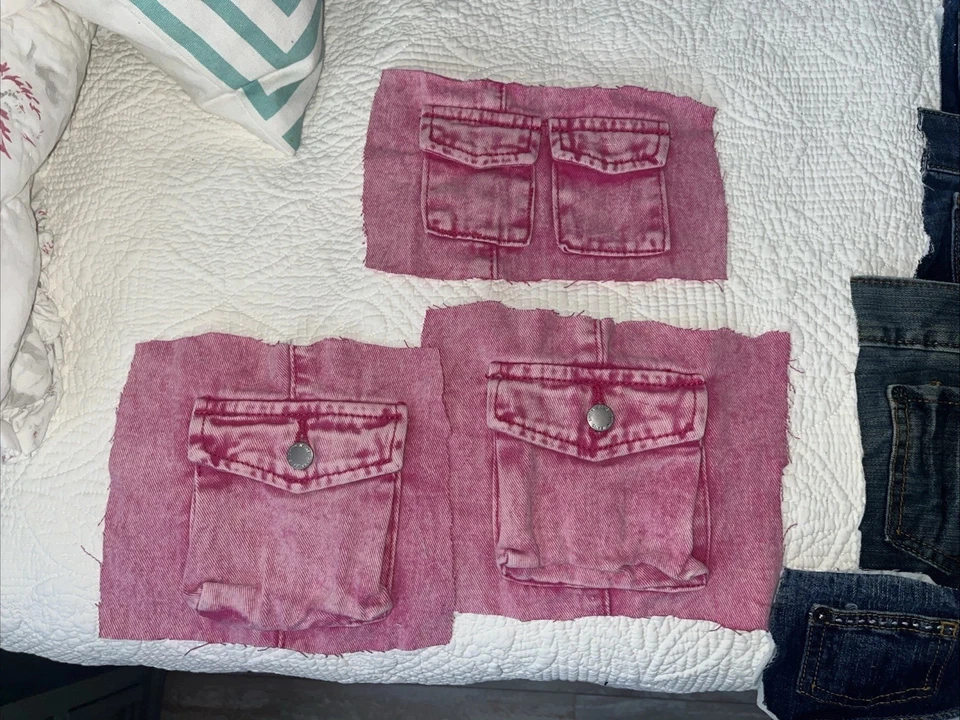 Lote de 14 bolsillos para monedas de jeans de mezclilla surtidos para manualidades y proyectos de bricolaje Foto 3 de 3