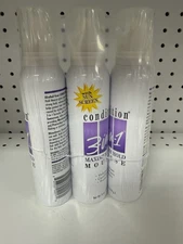 3 PACK Condition 3-in-1 Max Hold Mousse W Sunscreen 6oz Rare NEW DISCONTINUED