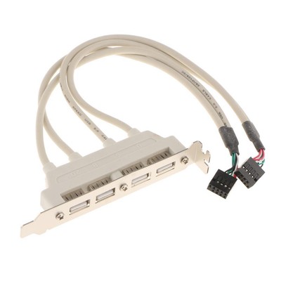 Dualer 10-poliger Motherboard-Header Auf 4-Port-USB2.0-Slotblech-Kabel Auf Der
