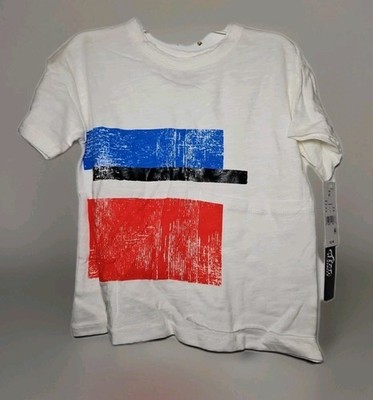 Afton Street T-Shirt Abstract Shapes Short Sleeve Tee w/Pocket Crew, 4T