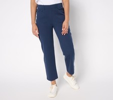 Anybody Women's Pants Sz S All-Stretch Twill Straight Leg Ankle Blue A710216