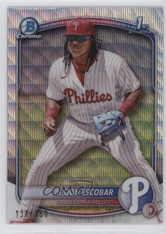2025 Bowman Chrome Prospects Wave Refractor 137/350 Aroon Escobar #BCP-65 1bk5