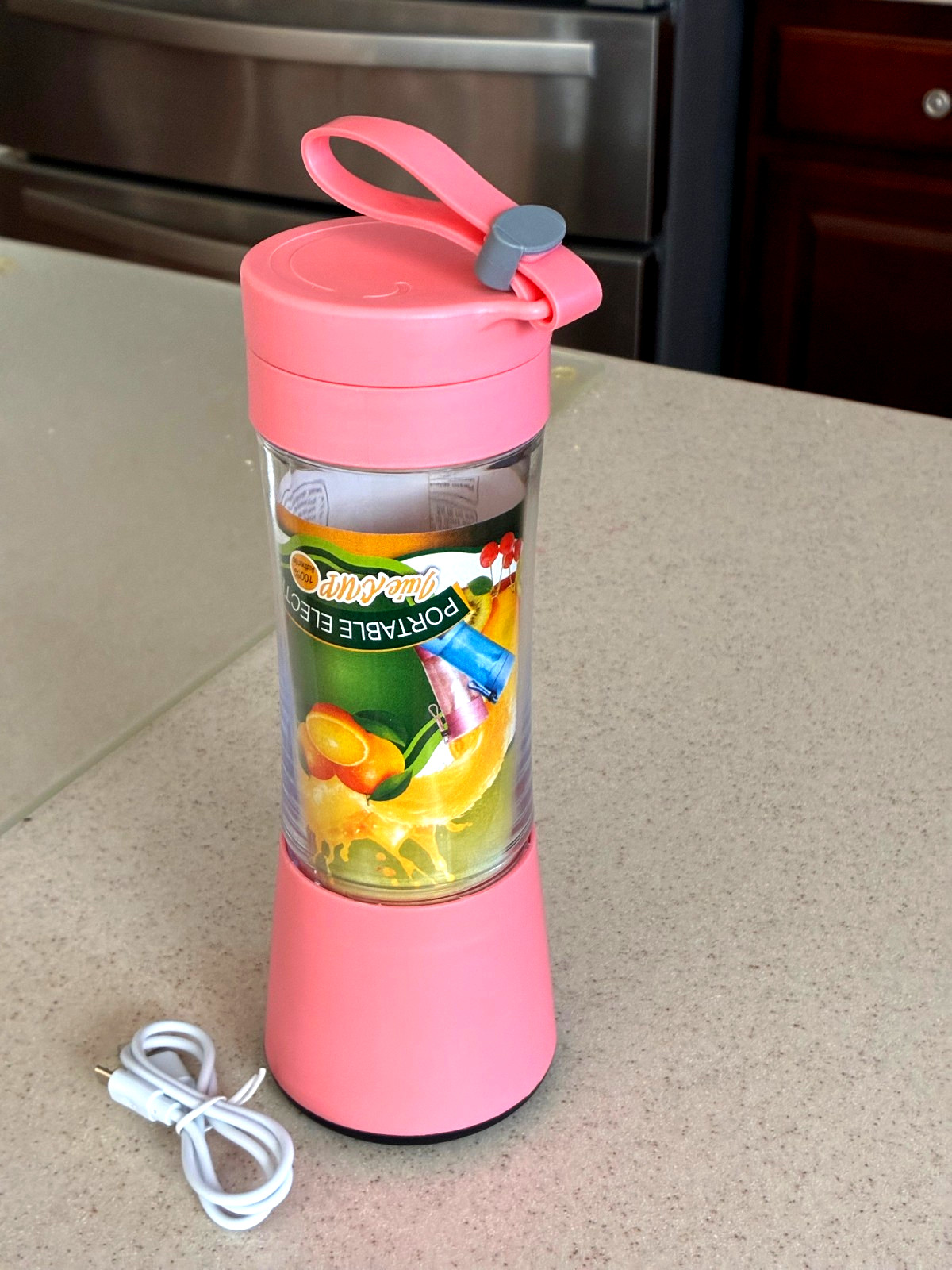 Portable and Rechargeable Battery Juice Blender - Pink - Smoothie - Drinks