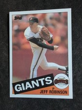 1985 Topps #592 Jeff Robinson Rookie Card San Francisco Giants Baseball Card. rookie card picture