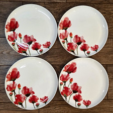 Mikasa Keira Red Poppy Set of 4 Bone China Di...