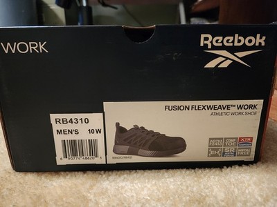 Reebok Fusion Flexweave Work RB4310 Men's Black Lace-Up Low Top Work Sneaker