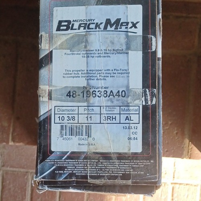 #ad Mercury BlackMax Propellor $50.00