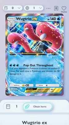Pokemon Pocket TCG | Shining Revelry | Wugtrio Ex | 4 Diamond | DIGITAL CARD
