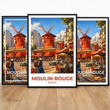 Moulin Rouge Paris - Quality Premium Poster, Travel print, Poster-Only
