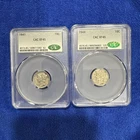 Lot of 2 1941 1944 CAC XF45 10C Mercury Dimes 90% Silver US Coin