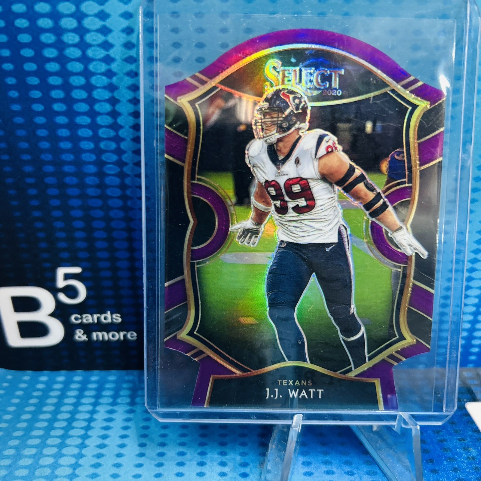 2020 Select - JJ Watt - Concourse Purple Prizm Die-cut - Houston Texans HOF