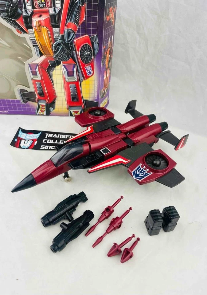Transformers Original G1 1985 Jet Thrust Complete w/ Box and Bubble - Image 3 of 4