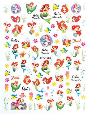 Arielle Nagelsticker Nail Art selbstklebend Meerjungfrau Nixe XIYU-065-1592