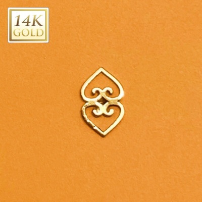  Asase Ye Duru  Mother Earth Minimalist 4kt Solid Gold Nose Stud 