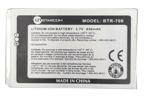 Battery For UTStarcom Audivox BTR-708 OEM Replacement Internal Part 3.7V 650mAh - Picture 5 of 12
