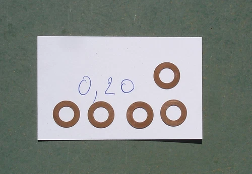 5 x shim for vintage Mitchell 300 .... reel moulinet partnumber 81012 ( 020 )