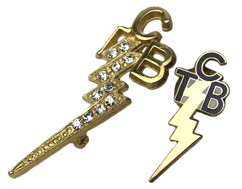 Lightning Bolt Crystal Brooch - Gold & Silver Lapel Pin For Women's Fashion