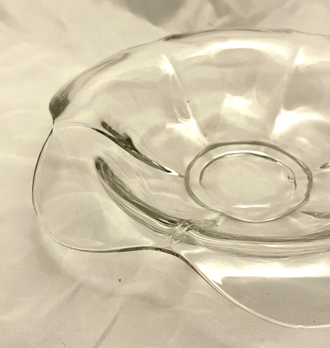 Heisey Glass Clear Console Bowl, Flower Shaped, Vintage EUC - Picture 3 of 8