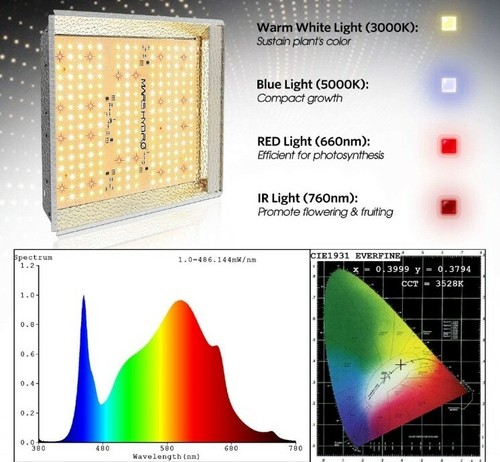 MARS HYDRO TS 600W LED Grow Light 2x2ft Coverage Sunlike Full Spectrum Grow Lamp - 第 6/7 張圖片