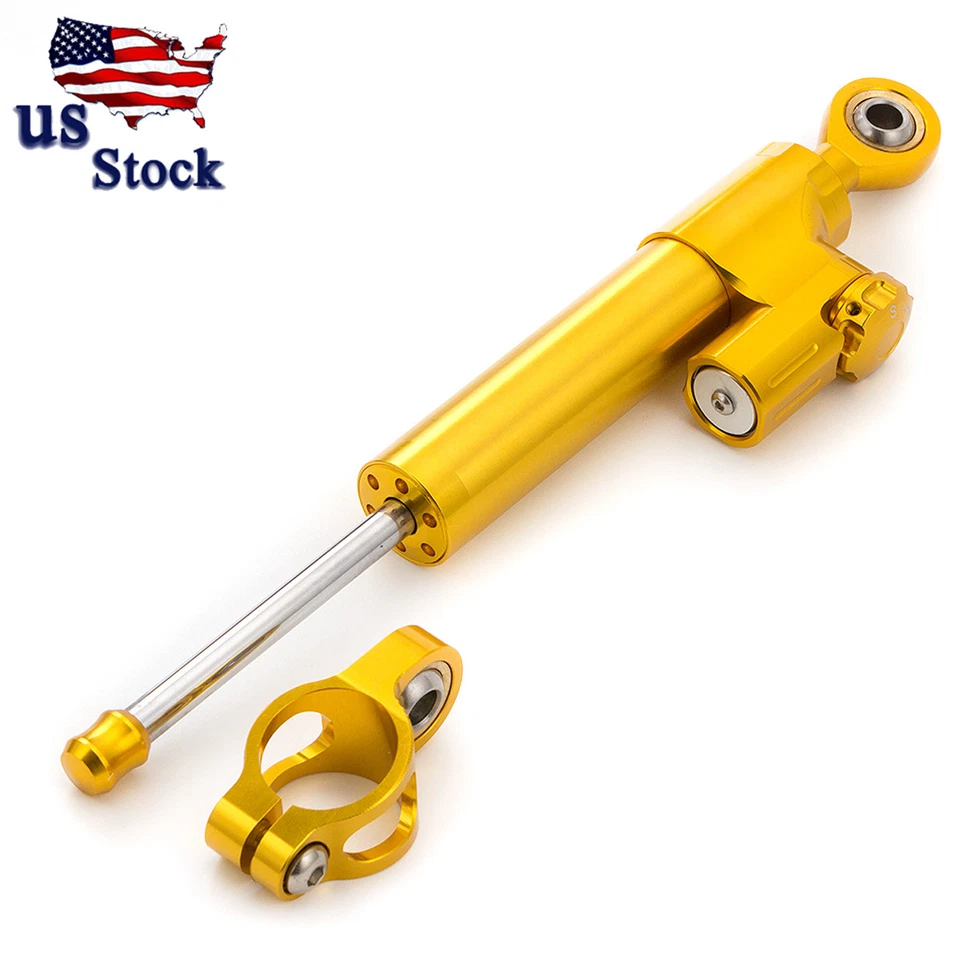 CNC Gold Steering Damper Stabilizer For Suzuki GSXR1000 GSXR1300 SV650 SV1000 - Image 3 of 4