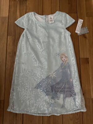 Disney Store Frozen Elsa Sequin Dress 9/10 NWT