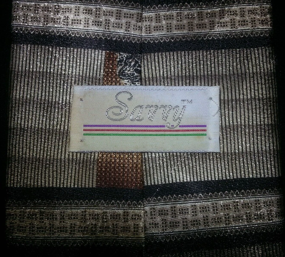 Savvy Corbata Rayas Flor Pilar Diseño Marrón Blanco Tostado Gris Nuevo en Caja t1056 Foto 3 de 4