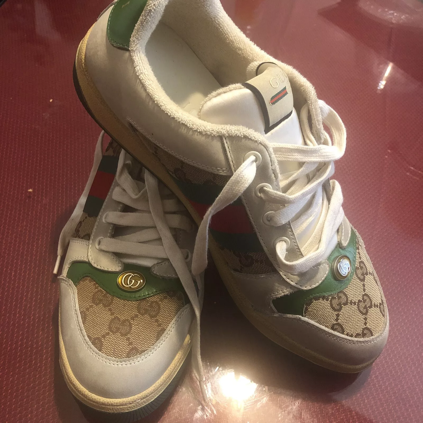 Baskets BeigeGucci (motif total) EU44 11 (environ 22,5 cm)