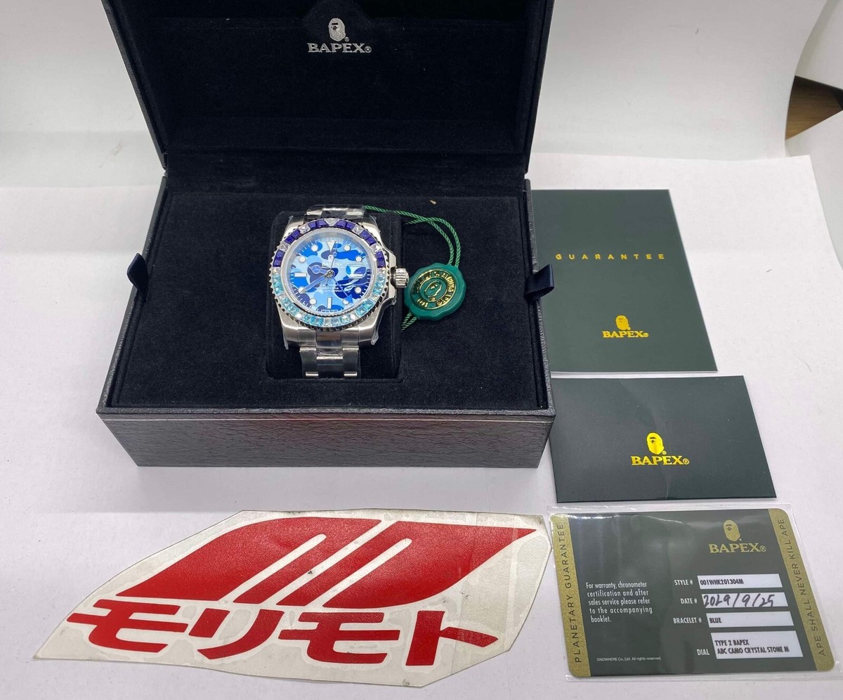 A BATHING APE TYPE 2 BAPEX ABC CAMO CRYSTAL STONE WATCH A BATHING APE TYPE 2 BAPEX ABC CAMO CRYSTAL STONE WATCH