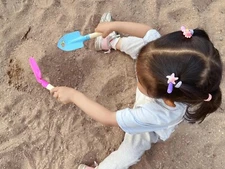 Kids Gardening Tool Sets Plate Print Decoration, 6 Piece (Pink+Blue), Mini and S