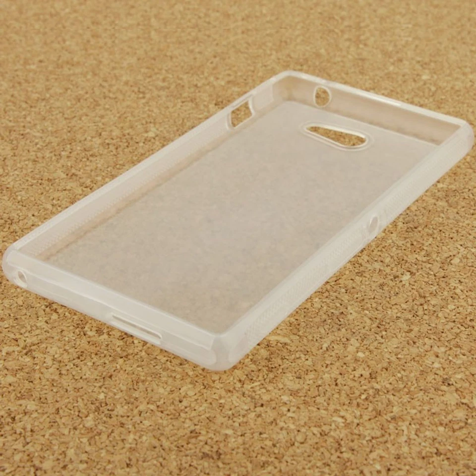 Custodia TPU Per Sony Xperia M2 S50H Traslucido Bianco - Immagine 3 di 4