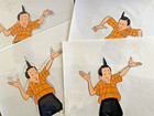 Ed Grimley - Hanna Barbera - Lot of 4 production cells - Martin Short