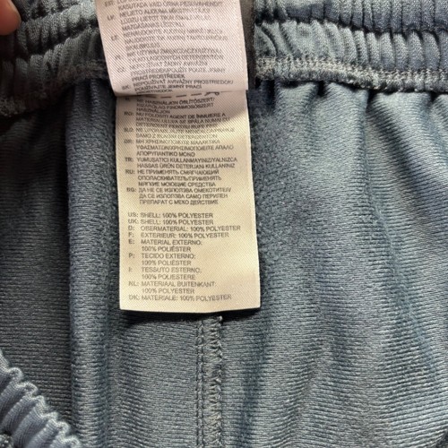 Vintage Adidas Track Pants Mens Large Gray Polyester Baggy Loose 3 Stripes - Picture 4 of 10