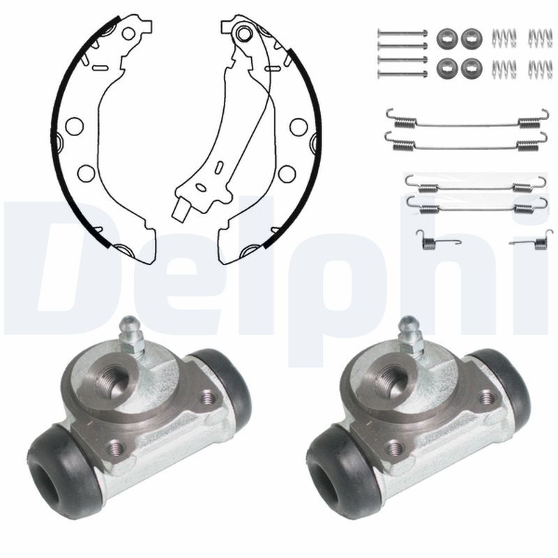 Kit mâchoires de frein arrière DELPHI KP904 pour les trajets en Peugeot 406 Break