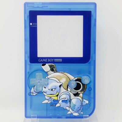 Pokemon Blastoise Gameboy Pocket Shell diy handheld housing Backlit Kit ...