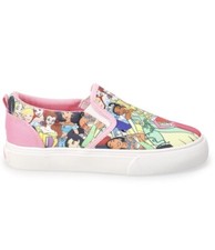 Size 4-Disney Princesses big girls Slip On Shoes pink/multi