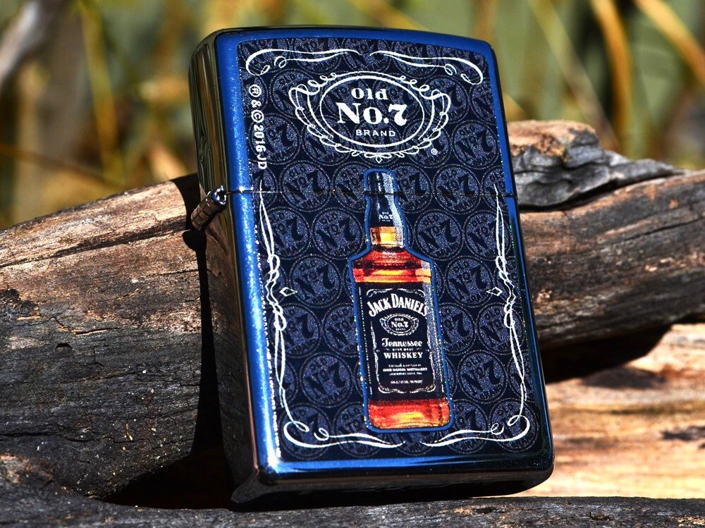 Jack Daniels Bottle Zippo Lighter - Old No. 7 - Tennessee Whiskey