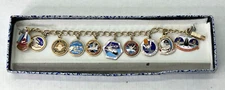 Vintage NASA Space Shuttle Missions Charm Bracelet