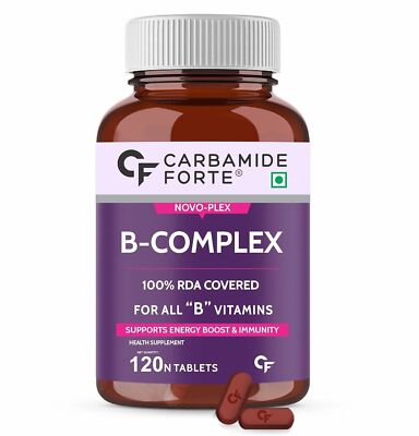 CF Vitamin B-Complex 120 Veg Tablets - 100% RDA for Vitamin B12 | Vitamin B