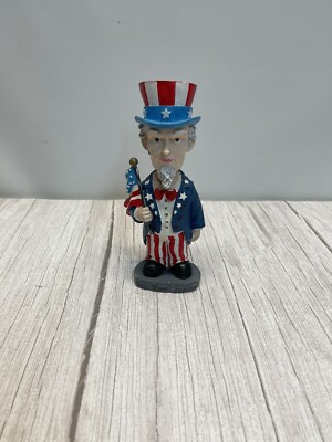 Uncle Sam Heavyweight Poly-Resin Bobblehead Figurine 7 1/4 In.