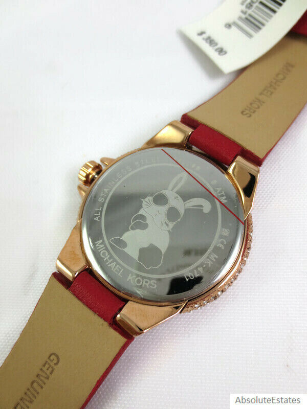 NEW Michael Kors Camille Limited Edition Glitz Rose Gold Red NEW Michael Kors Camille Limited Edition Glitz Rose Gold Red