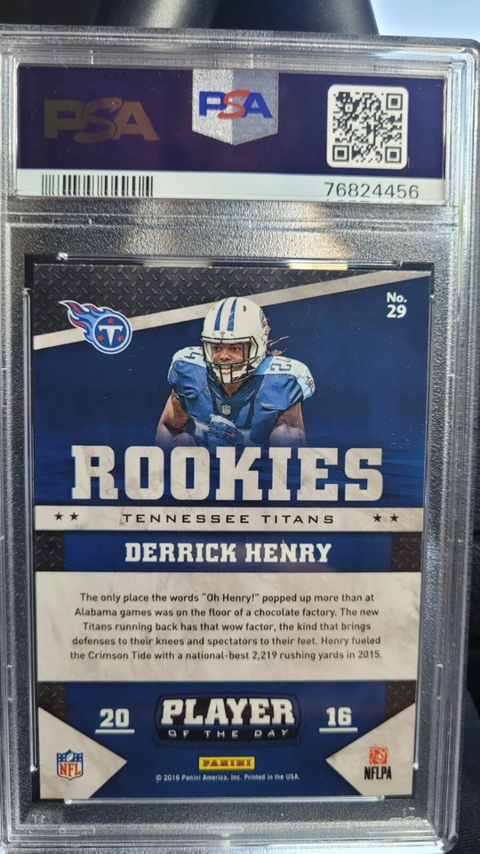 2016 Derrick Henry Panini Mojo Escher Squares #29 - PSA 9 - Pop 6 Only 3 Higher  - Image 3 of 4