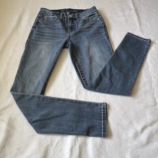 Seven7 Women's Tummyless Slimming High Rise Skinny Stretch Blue Jeans Size 4