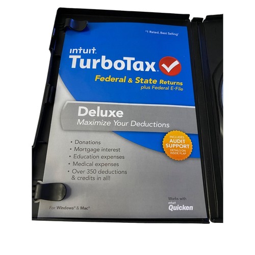 Pre-Loved Intuit TurboTax Deluxe Federal & State Returns 2013 e-file Mac PC CD - Picture 7 of 7