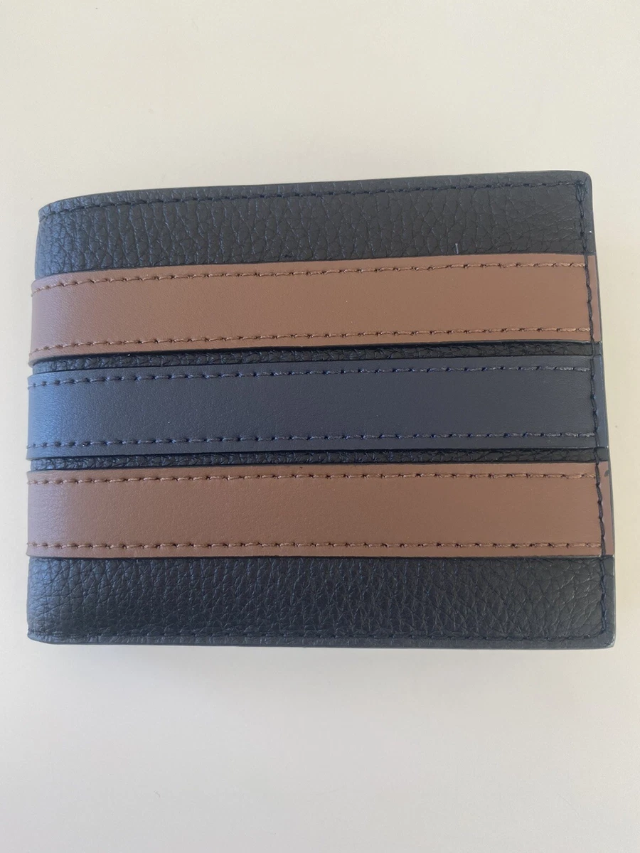 Slim billfold wallet with varsity stripe clearance