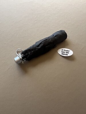 Easy-Dry Black All-Weather Mini Umbrella, Easy To Open & Close, New With Tags!