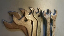 Lot of 6 Vintage Tractor / Flat Wrenches John Deere Indestro and Plain Old Tool