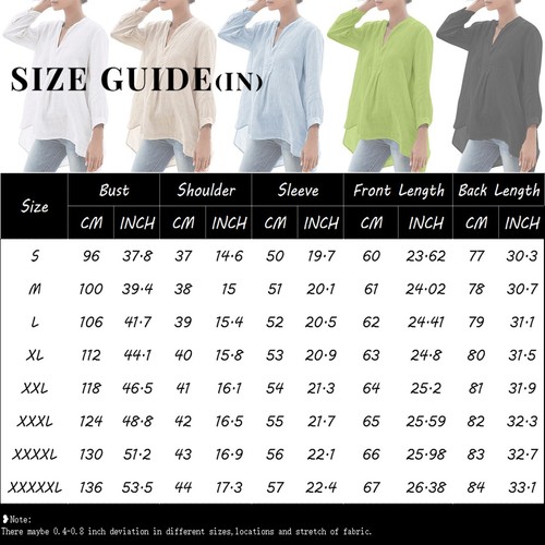 3/4 Length Sleeve Womens Tops Casual Loose Fit V-Neck T Shirts Solid Tunic Tops - Picture 5 of 15