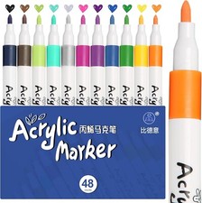 Acrylstifte 48 Farben Wasserfest für Steine ...