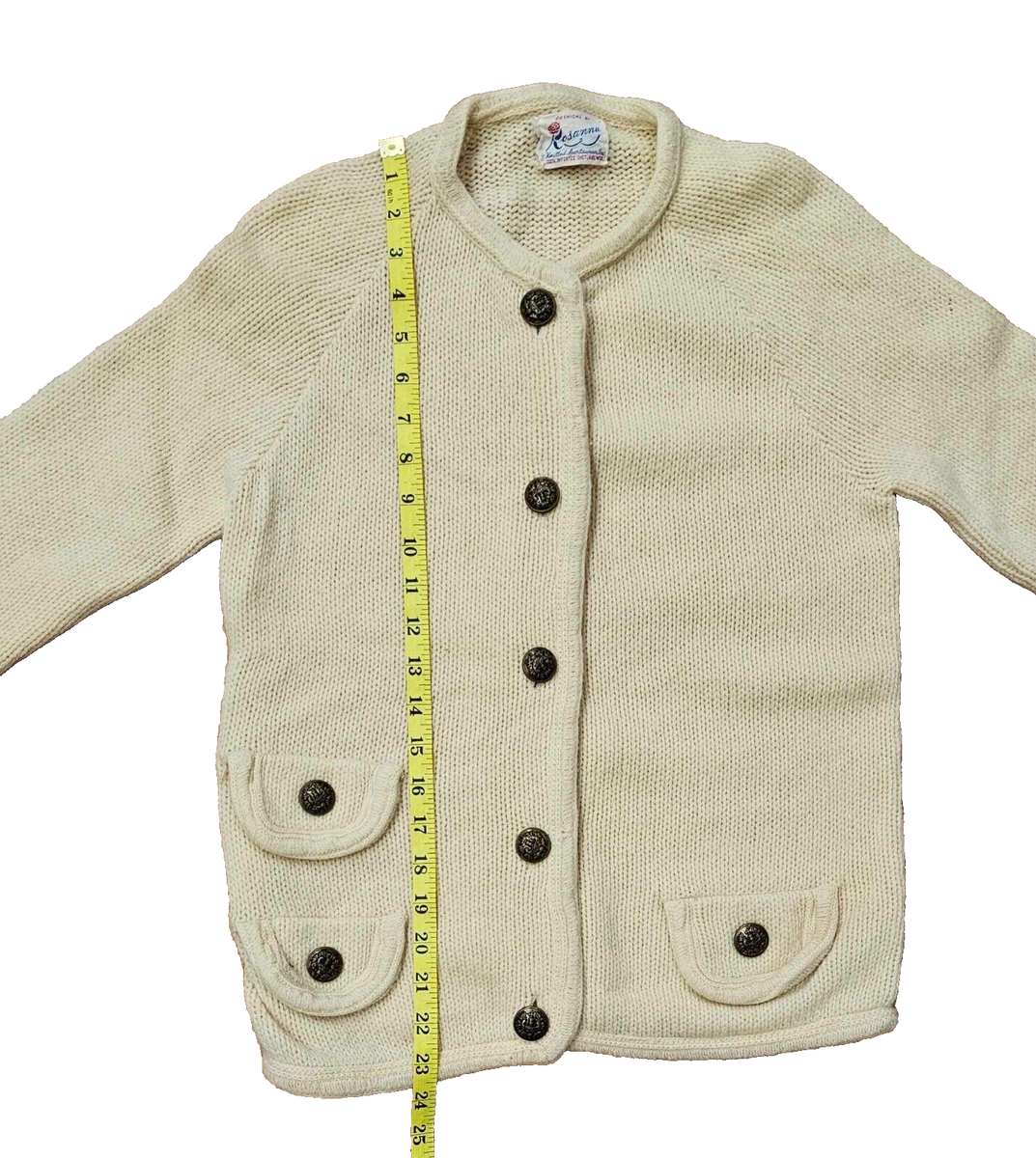 Vintage 60s Rosanna Wool Cardigan / 1960s Cream Wool Sweater | eBay